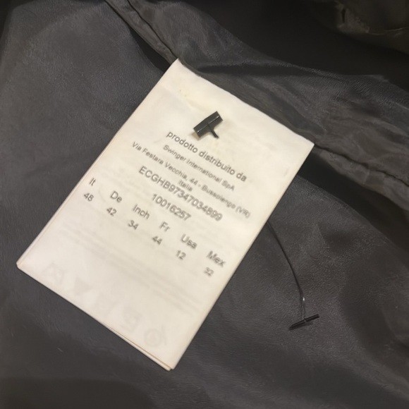 Versace jeans Black Leather Vest with Rose Embroidery size 12 - Picture 10 of 10